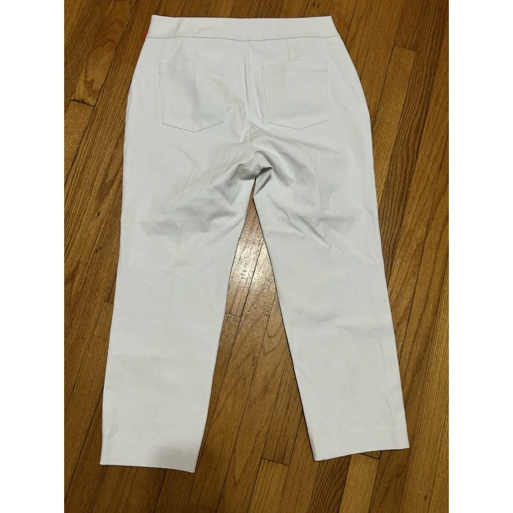 Spanx Pants Women's Classic White Stretch Slimming Slim Straight Size 1X